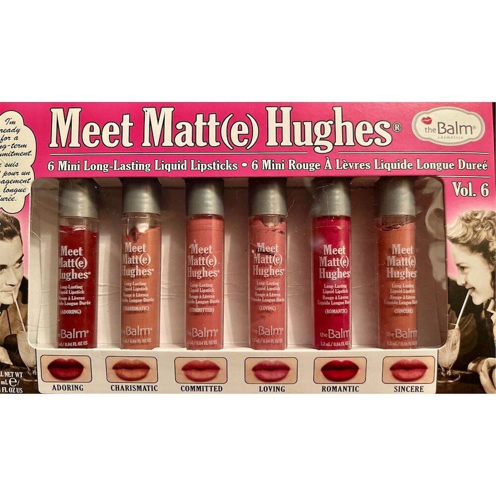 theBalm Meet Matt(e) Hughes Liquid Lipstick Set Vol. 6 - 6 Shades